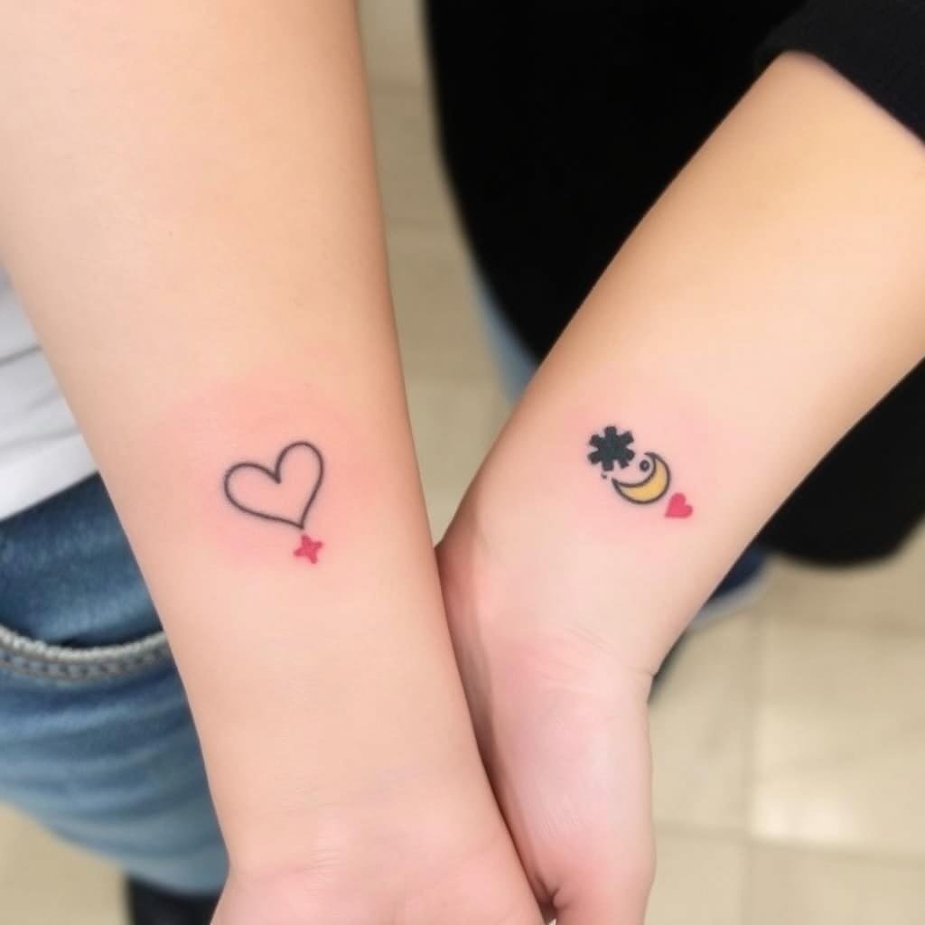 Brother and sister matching tattoos