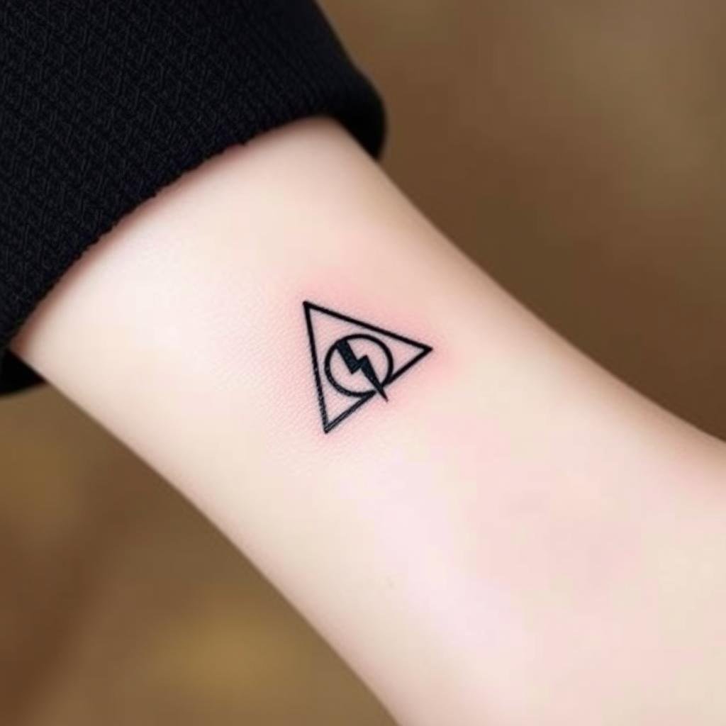 a small Harry Potter-themed tattoo