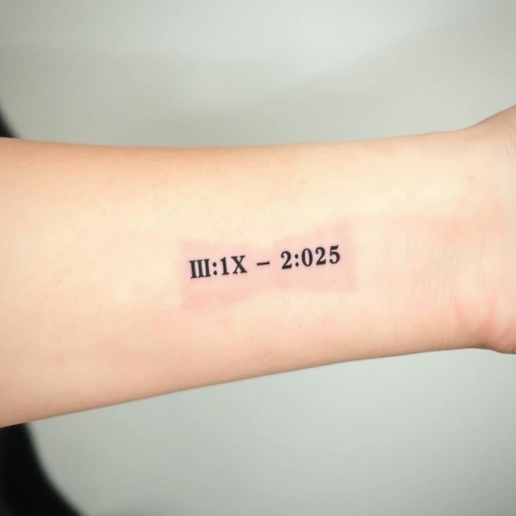 birthdate brother and sister matching tattoo