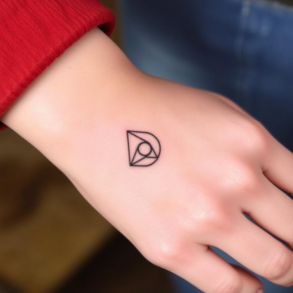 small geometric shapes man on the wrist