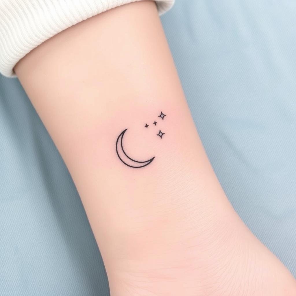 small tattoos with stars or crescent moons are popular