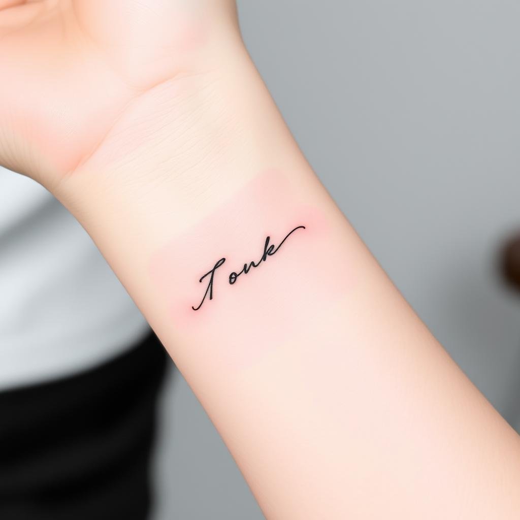 A minimalist small-sized tattoo design