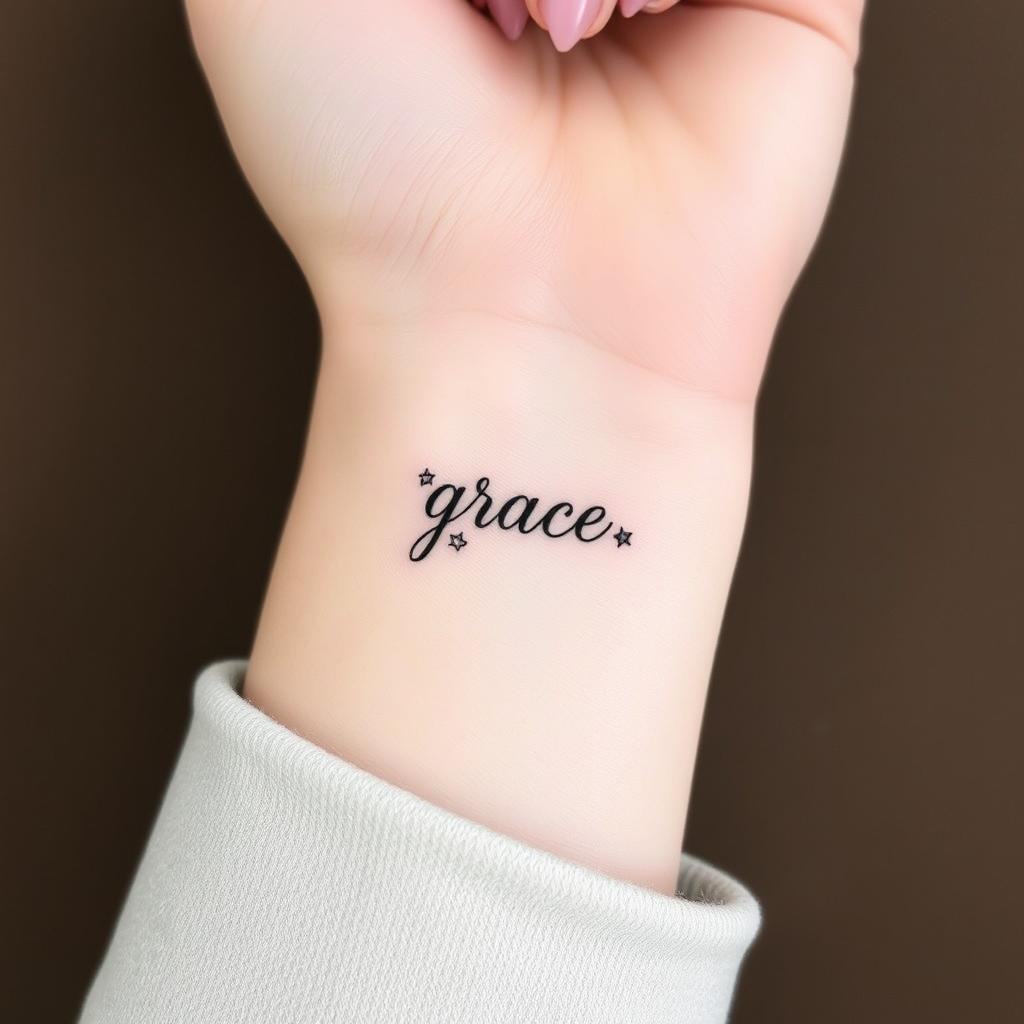 A serene close-up of several beautifully minimalist short quote tattoos, their intricate designs and fine lines delicately etched into natural skin tones. The tattoos feature contemplative phrases and meaningful words artfully displayed in a variety of elegant, yet understated calligraphic styles. Soft directional lighting accentuates the subtle textures, emphasizing the thoughtful craftsmanship. The overall mood is pensive, with a sense of personal significance and quiet self-expression.