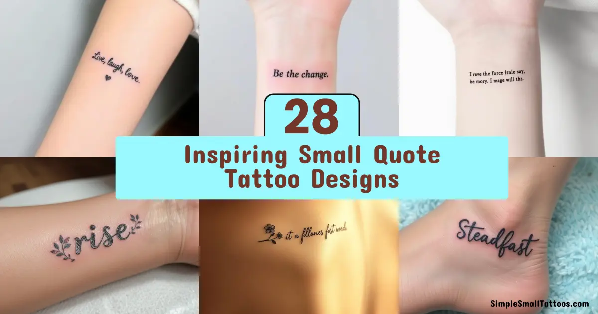 Read more about the article Inspiring Small Quote Tattoo Designs
