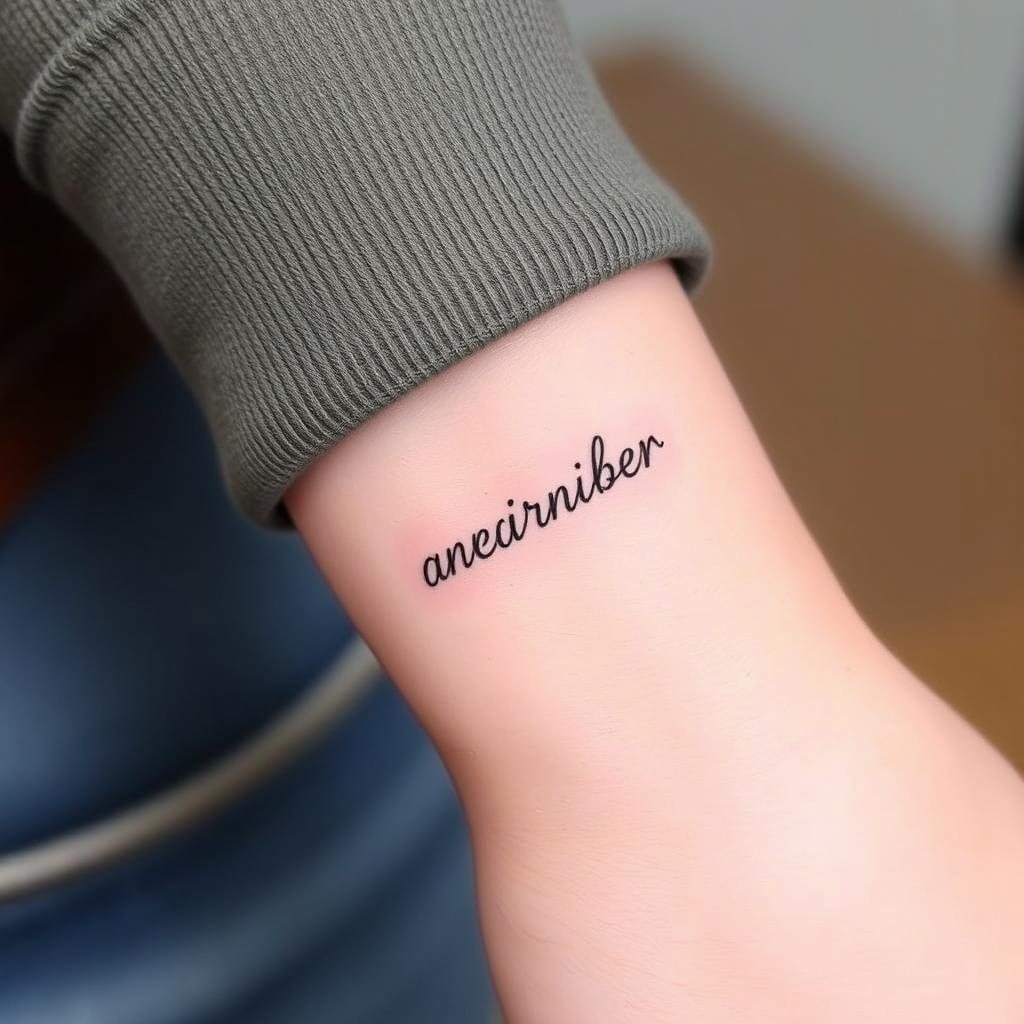 a small minimalist tattoo