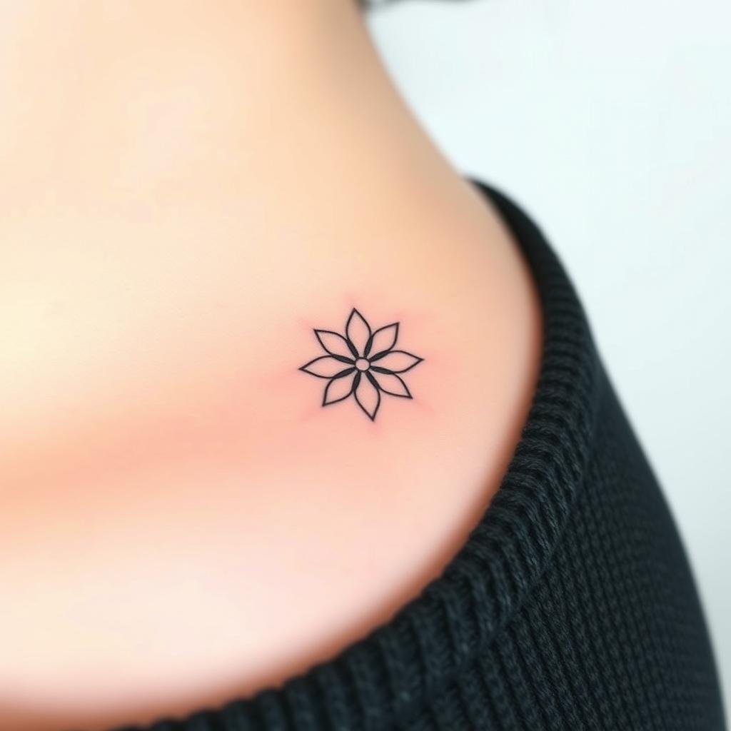 a small-sized geometric tattoo