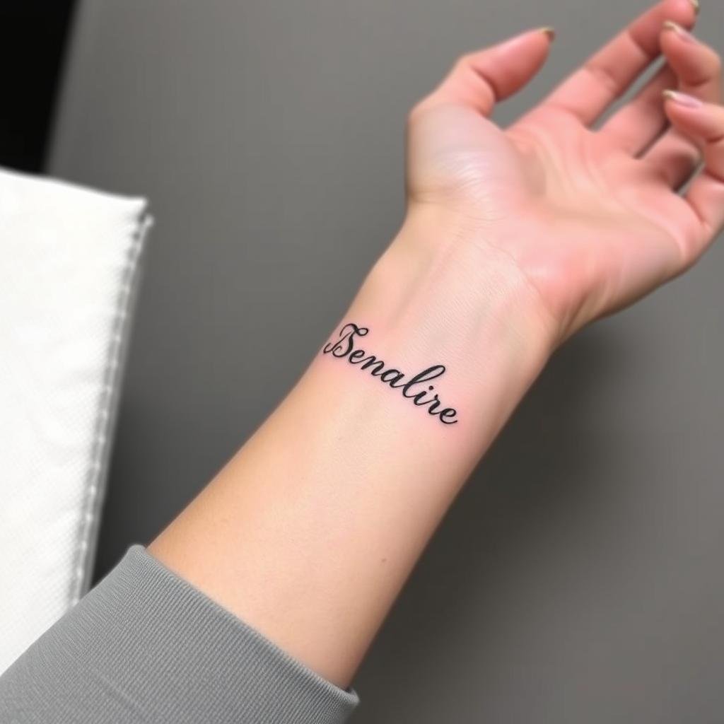 dainty name tattoos