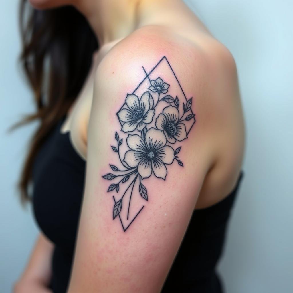 flowers or shapes to hide old tattoos