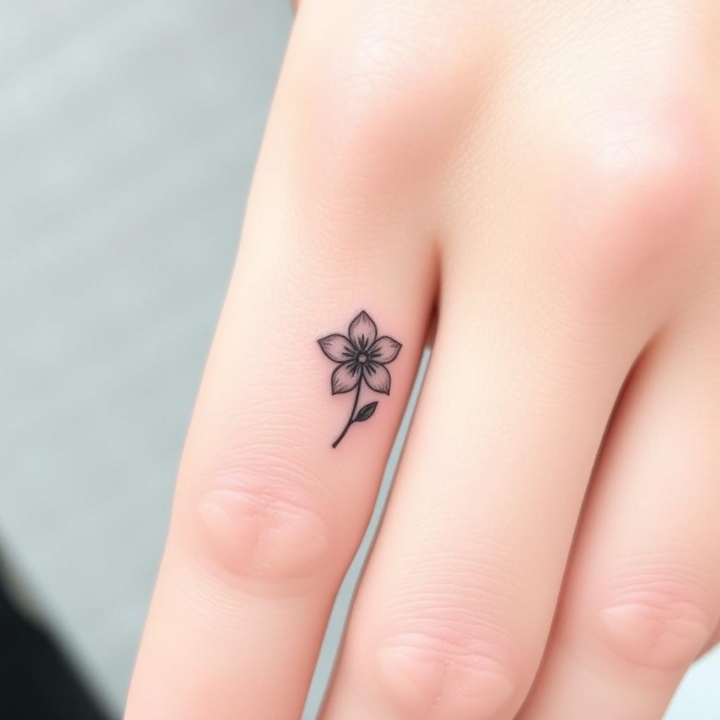small-sized finger tattoo 