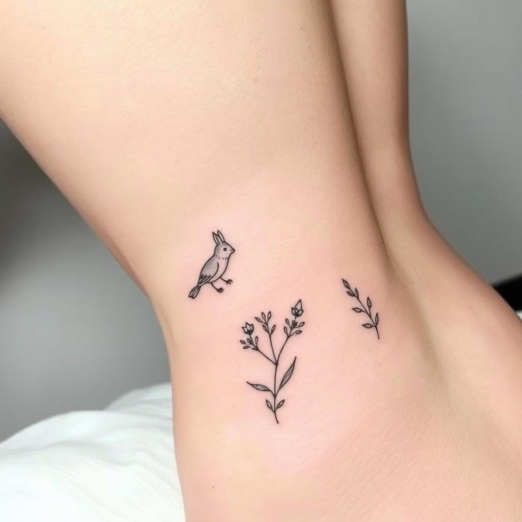 Micro nature tattoos of wildlife