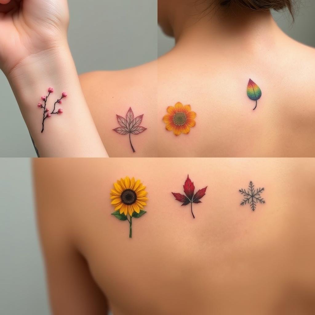 Seasonal Floral Tattoo Art