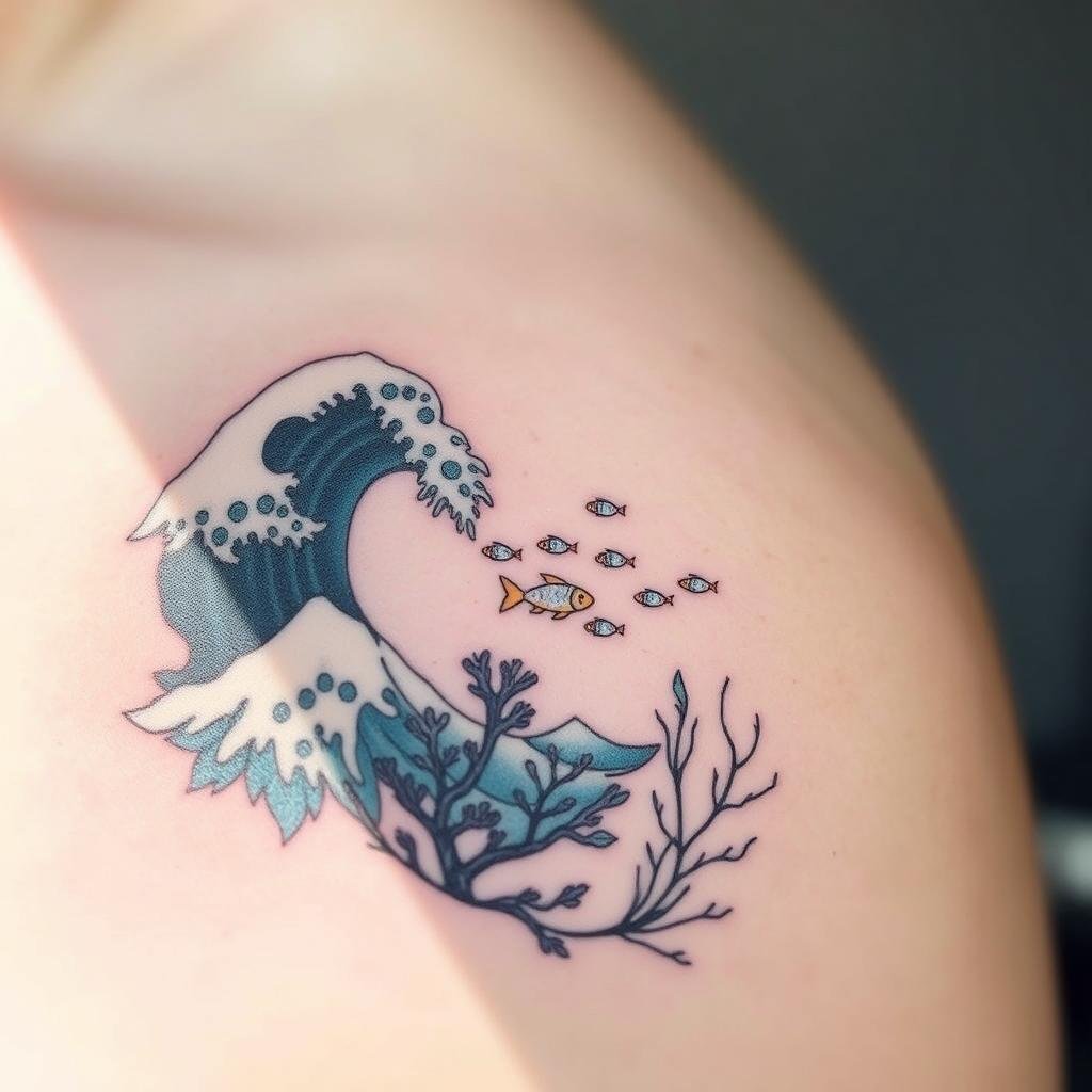 Small Nature Tattoos Ocean Design