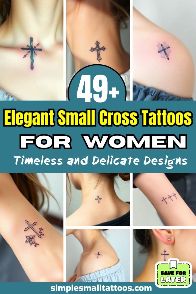 49+ Elegant Small Cross Tattoos for Women Timeless and Delicate Designs