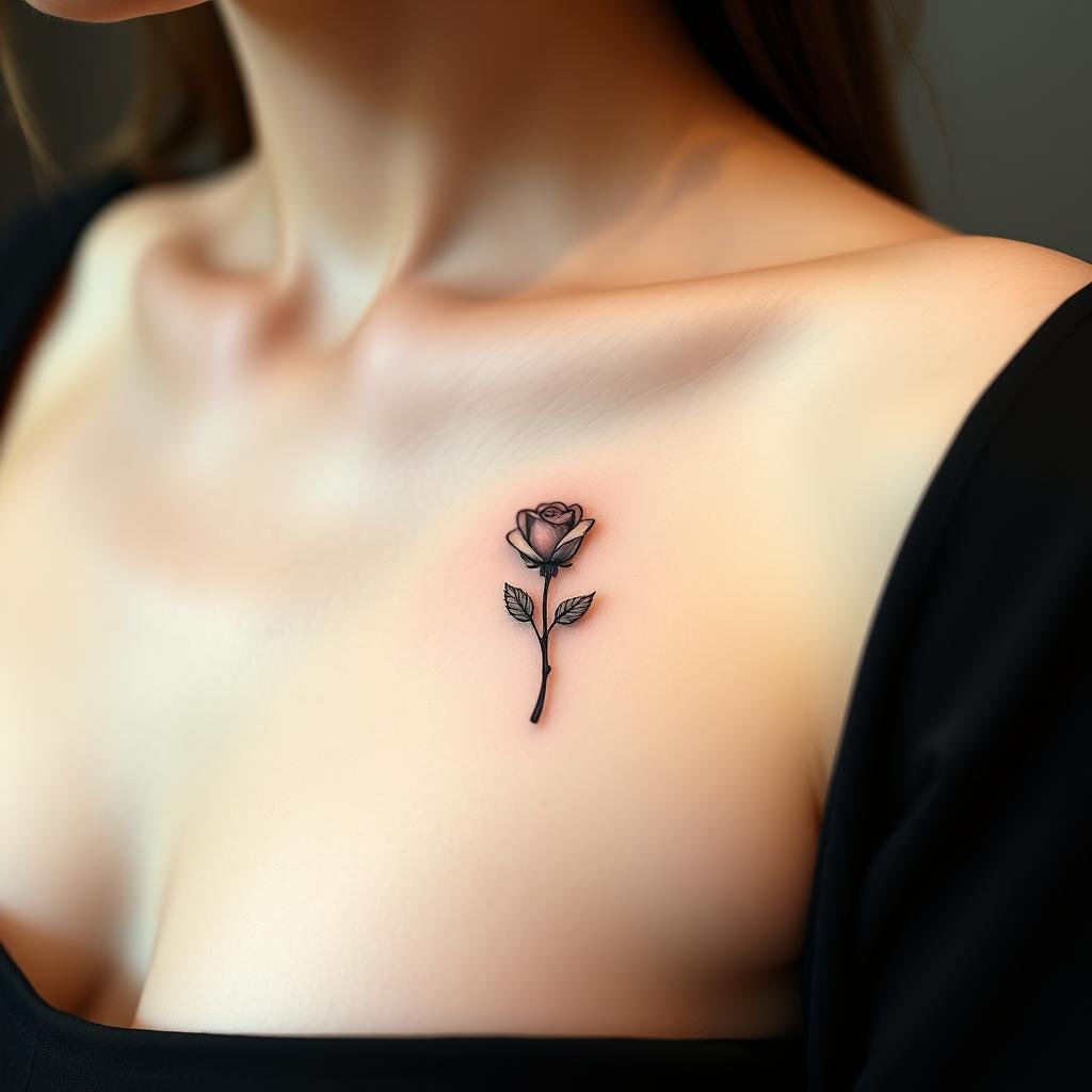 Beautiful Small Rose Tattoos Designs in Memory of Mom