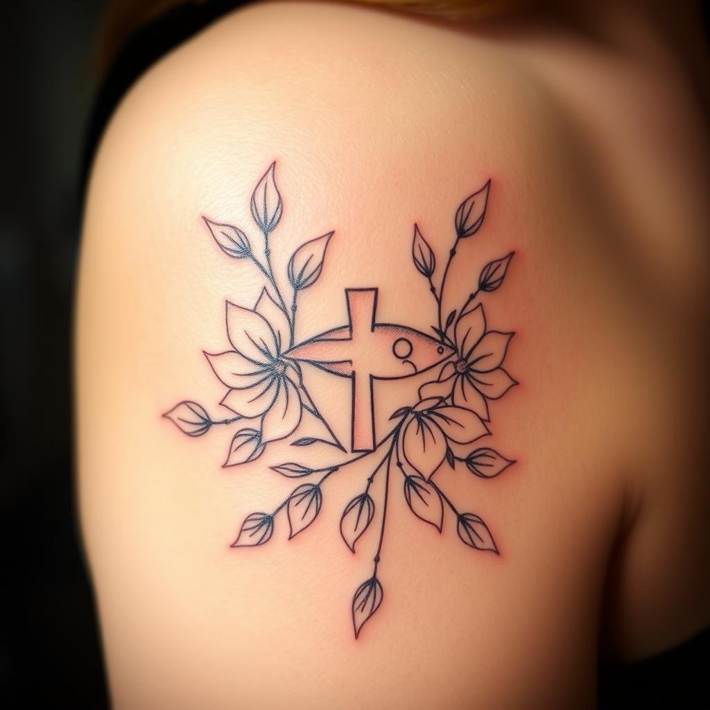 Christian Floral Tattoo Designs