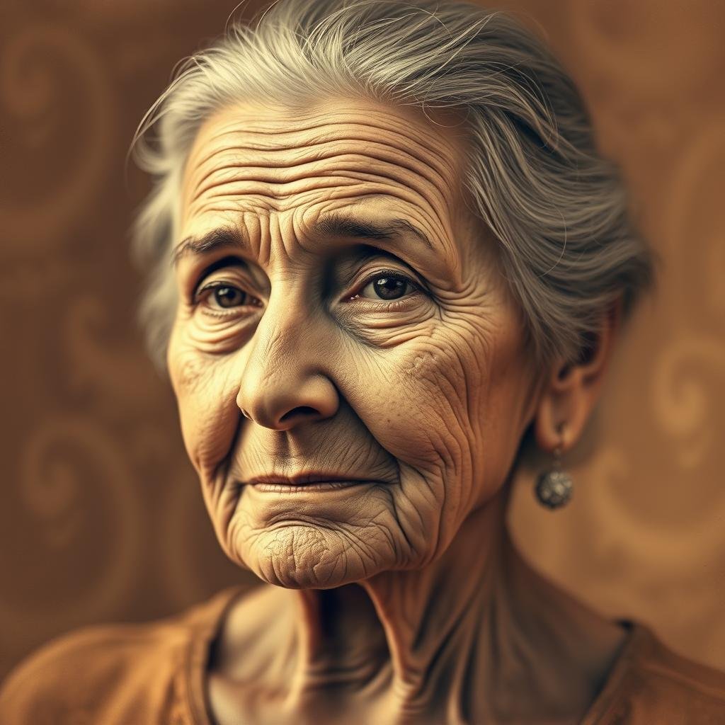 Grandmother Memorial Portrait Tattoo Design