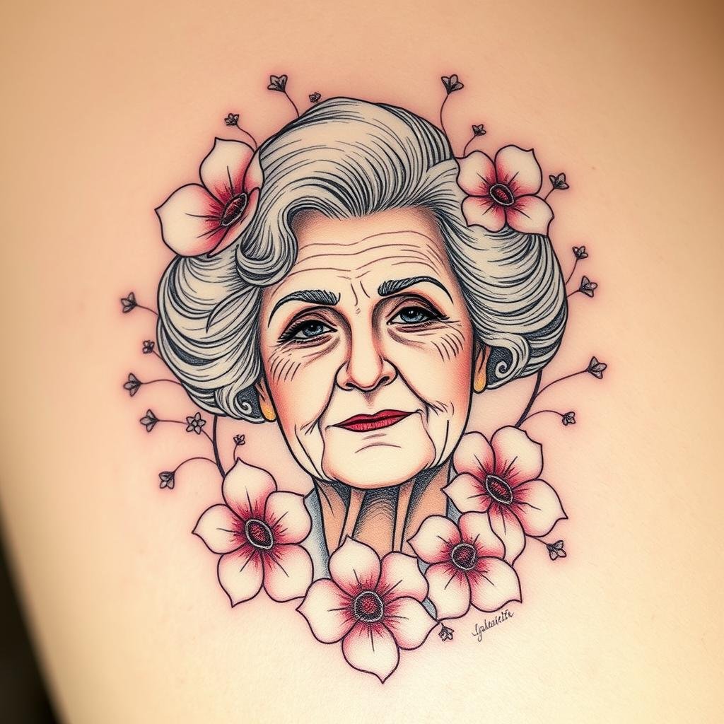 Grandmother memorial tattoo design ideas