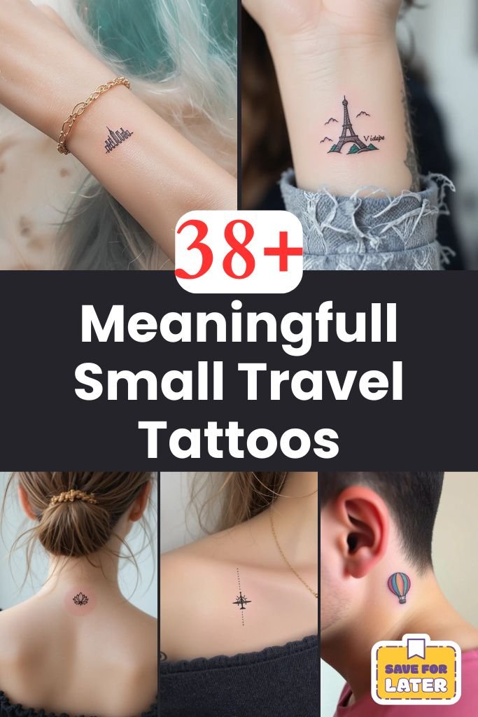 Meaningfull Small Travel Tattoos for the Wild at Heart