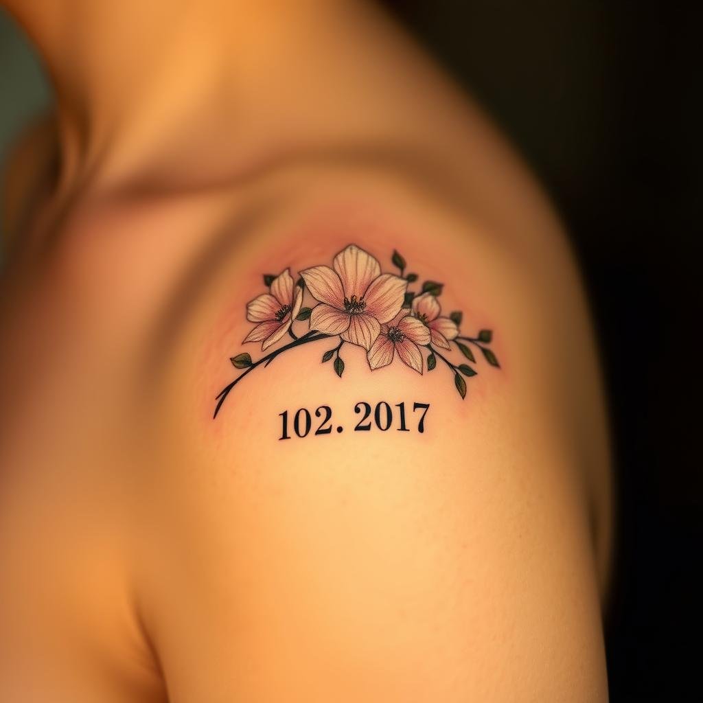 Memorial Date Tattoo Design