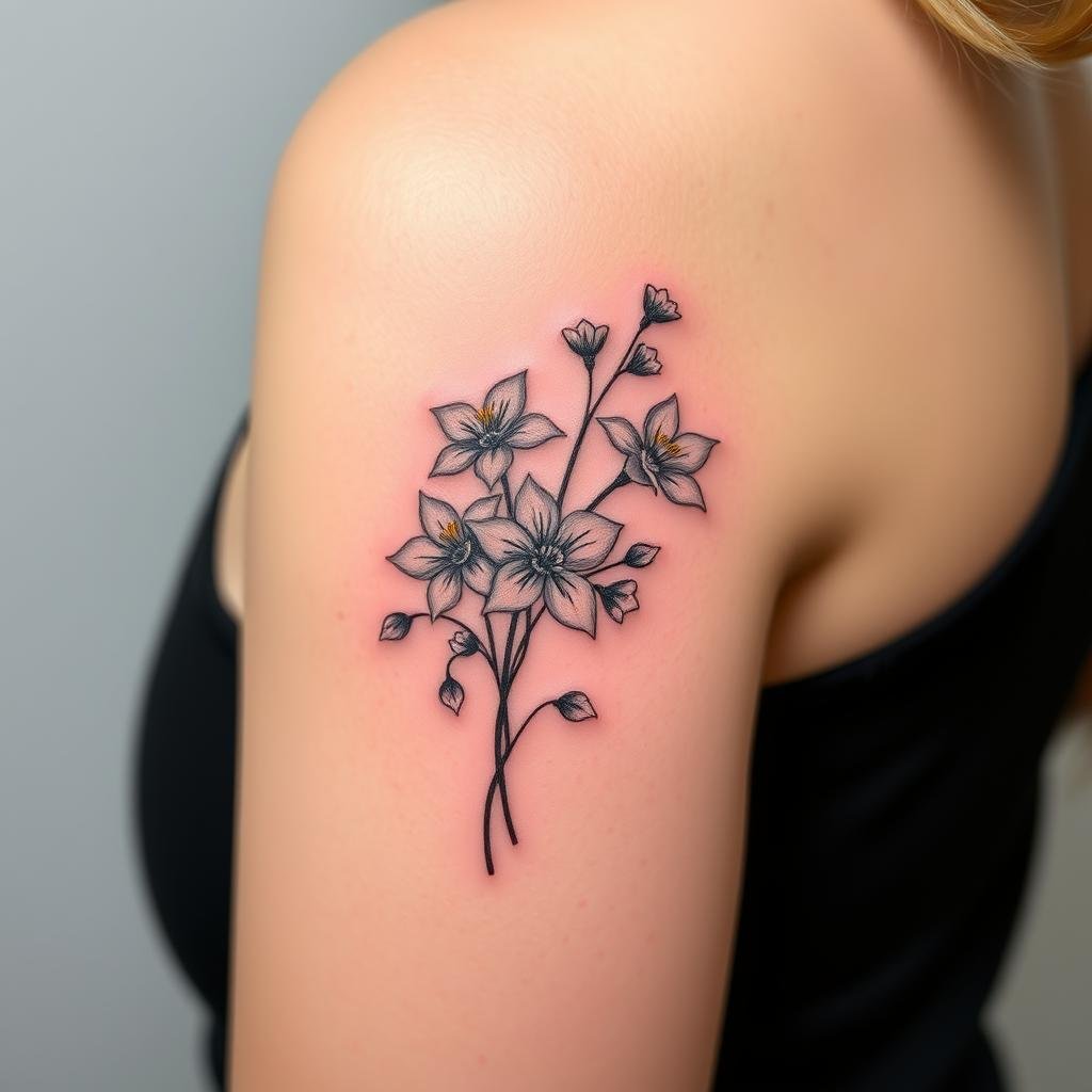 Memorial Floral Tattoos for Mom