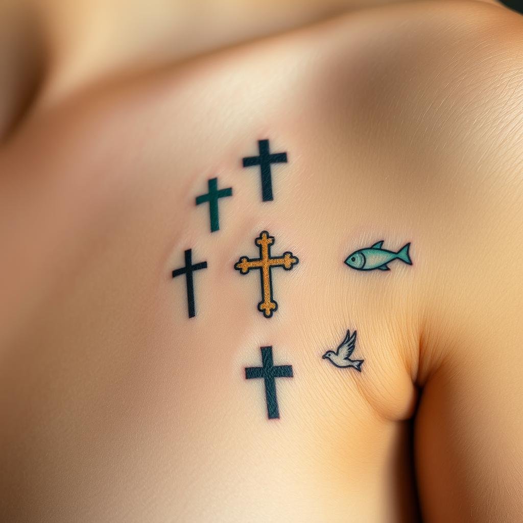 Small Christian Tattoos Color Symbolism