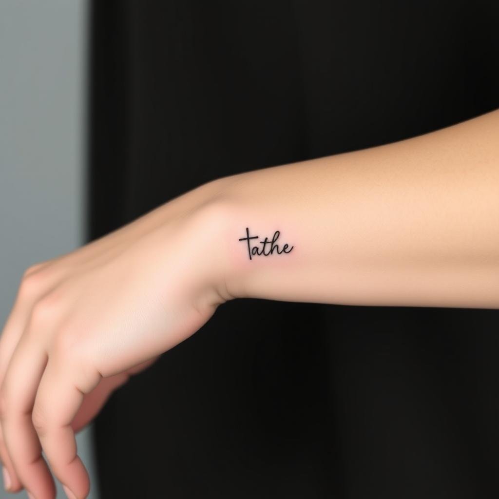 Small Christian Tattoos for Women on Wrist 2