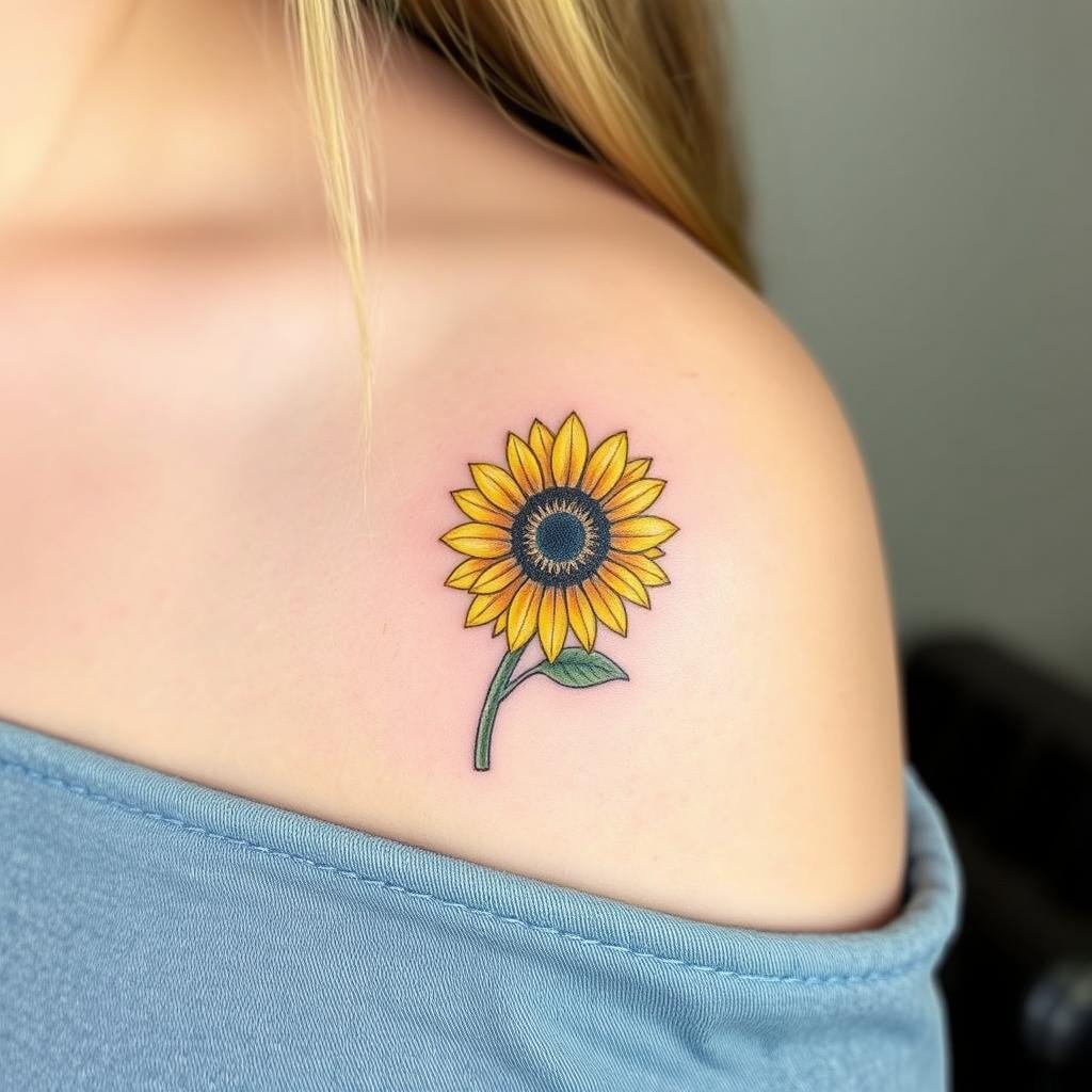 Sunflower Remembrance Tattoos for Mom