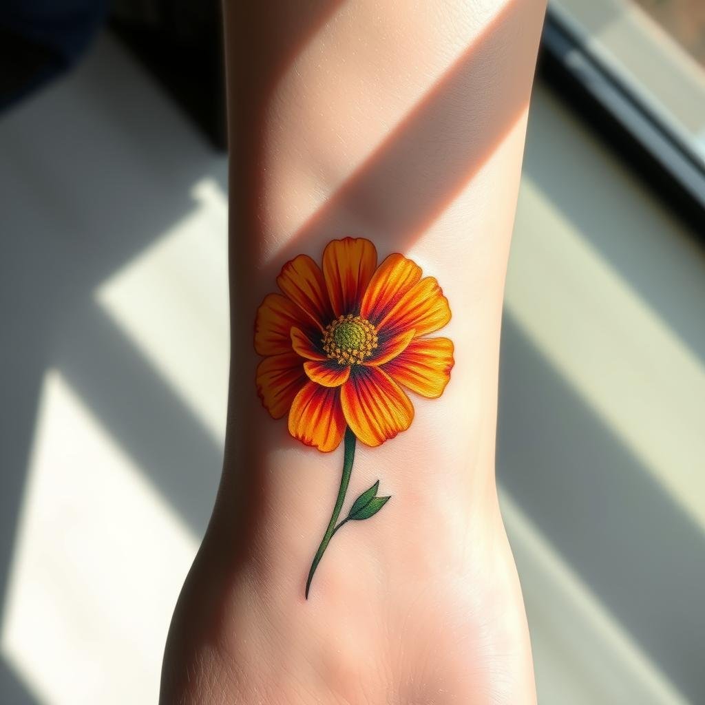 October Birth Flower Tattoo Placement