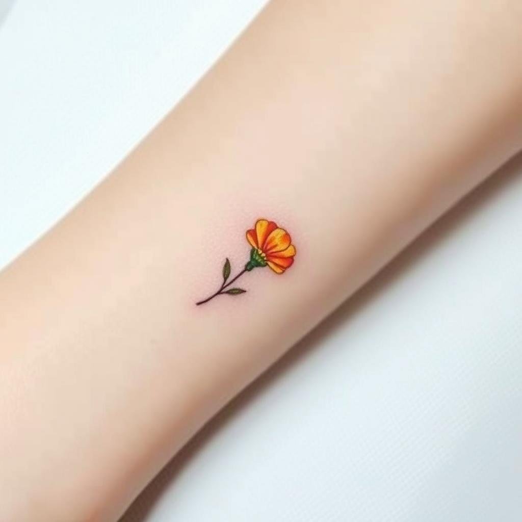 October Birth Flowers Marigold and Cosmos