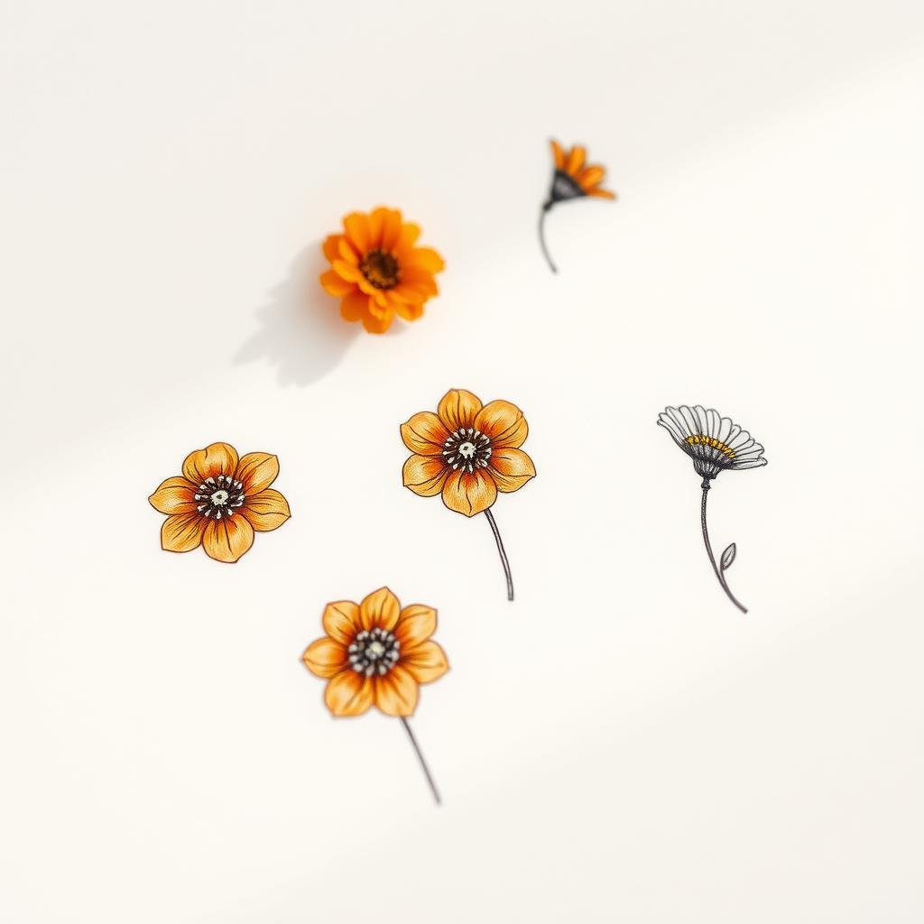 Small October Birth Flower Tattoo Designs